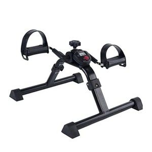 Vaunn Medical Folding Pedal Exerciser with Electronic Display for Legs and Arms
